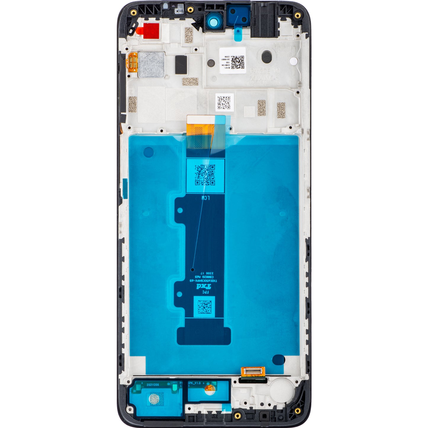 Motorola Moto Moto E32s / E22s Dotykový displej s rámom, čierny, servisný balík 5D68C20795