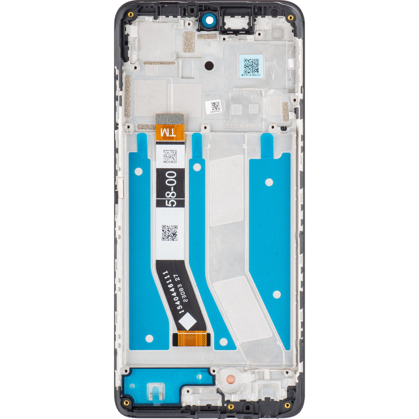 Motorola Moto Moto G73 dotykový displej, s rámom, čierny, servisný balíček 5D68C22272