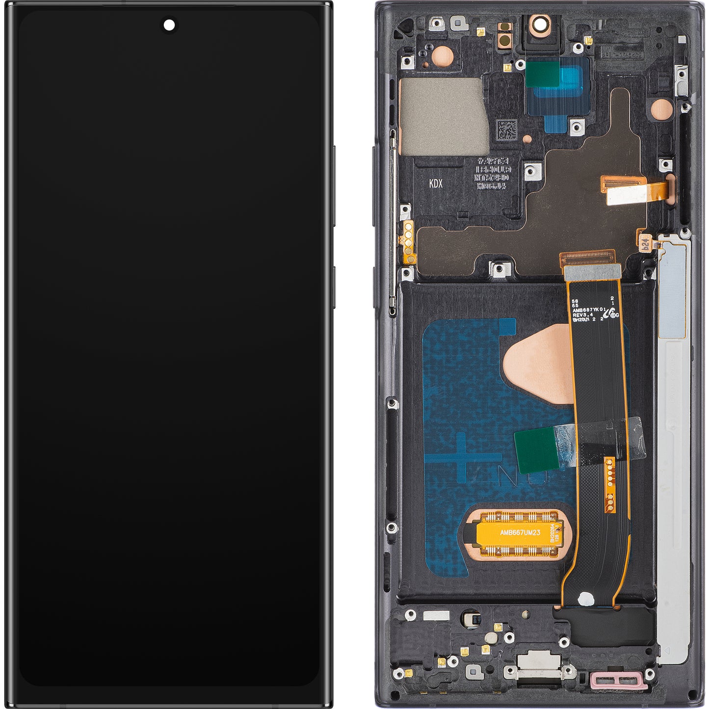 Displej s dotykovou obrazovkou MP kompatibilný so Samsung Galaxy Note 20 Ultra N985, s rámom, verzia OLED, čierna