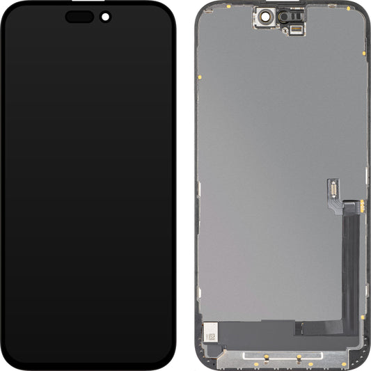 Displej s dotykovou obrazovkou MP kompatibilný s Apple iPhone 16 Plus, s rámom, verzia OLED FHD Diagnostic, čierna