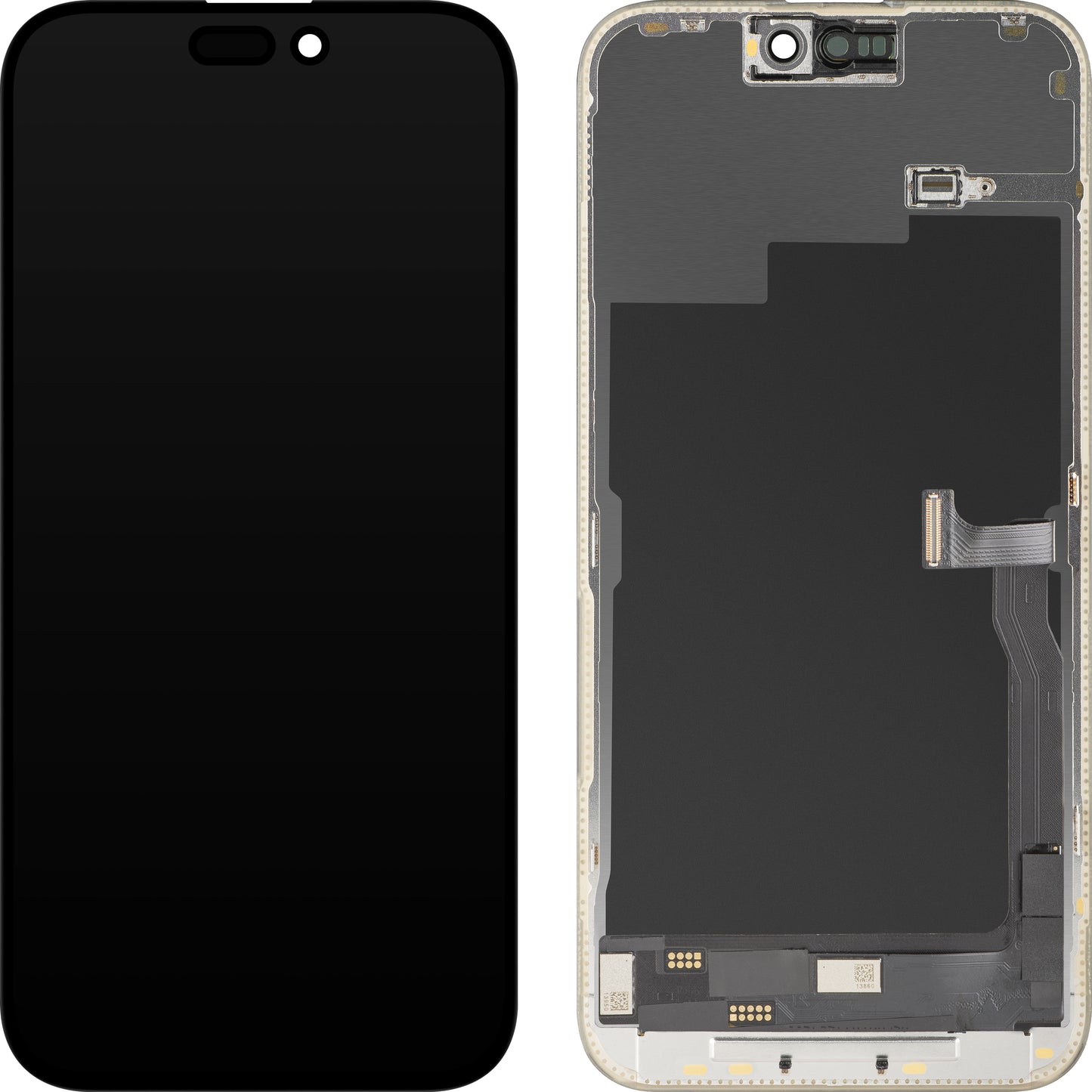 Displej s dotykovou obrazovkou MP kompatibilný s Apple iPhone 15 Pro Max, s rámom, verzia OLED FHD Diagnostic, čierna