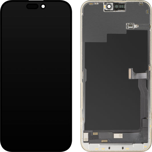 Displej s dotykovou obrazovkou MP kompatibilný s Apple iPhone 15 Pro Max, s rámom, verzia OLED FHD Diagnostic, čierna