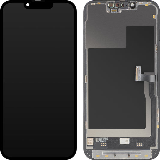 Displej s dotykovou obrazovkou MP kompatibilný s Apple iPhone 13 Pro, s rámom, Premium verzia Soft OLED FHD 120Hz, čierna