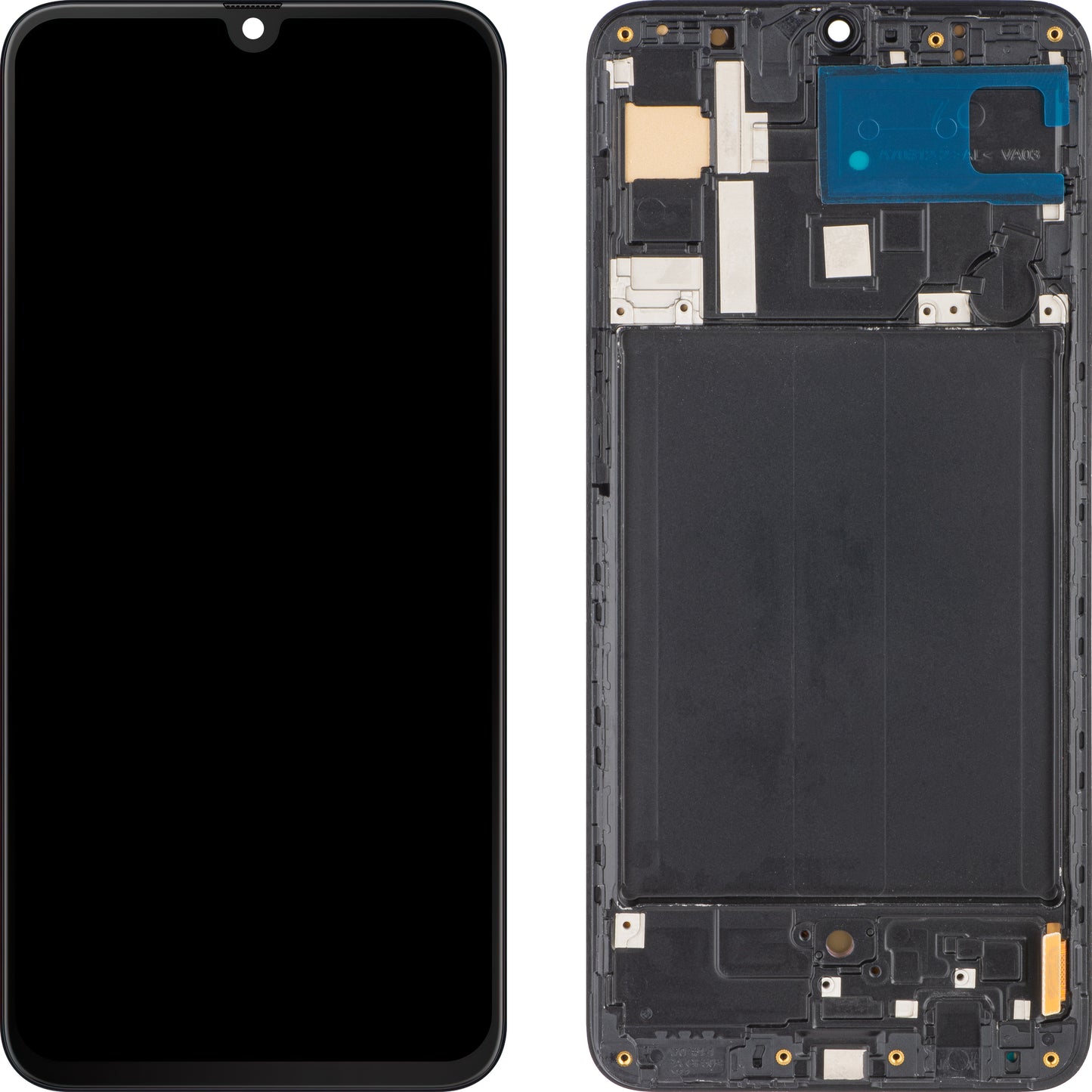 MP dotykový displej kompatibilný so Samsung Galaxy A70 A705, s rámom, verzia OLED, čierny