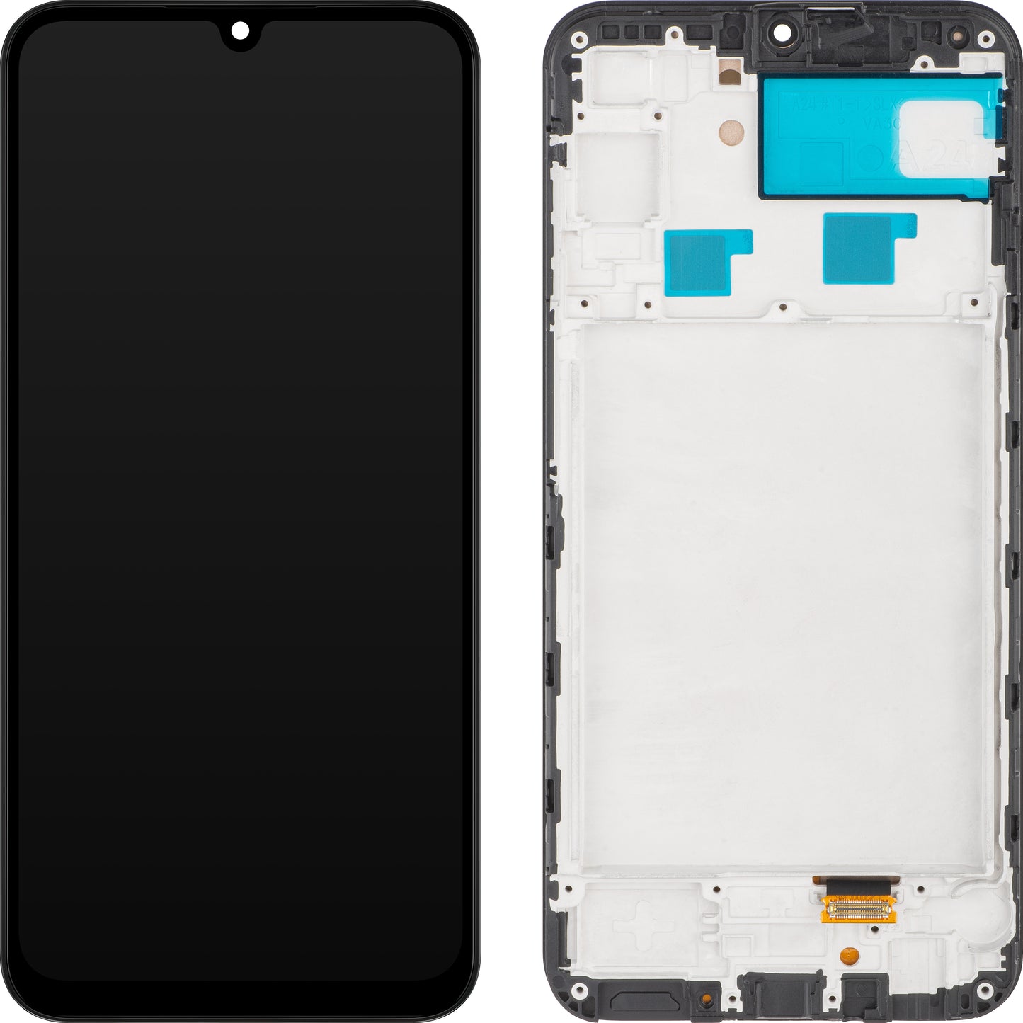 MP dotykový displej kompatibilný so Samsung Galaxy A24 4G A245, s rámom, verzia OLED, čierny