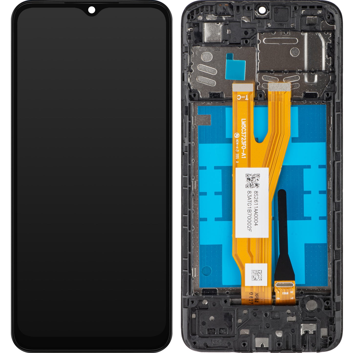 MP dotykový displej kompatibilný so Samsung Galaxy A03 Core A032, s rámom, čierny