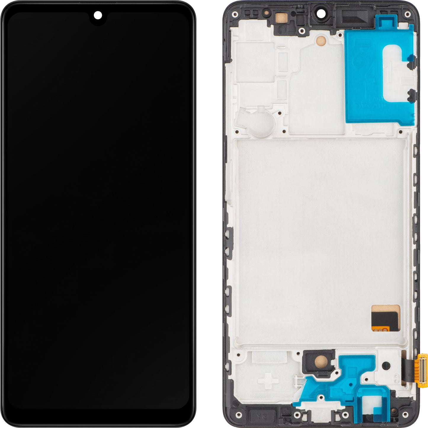 MP dotykový displej kompatibilný so Samsung Galaxy A41 A415, s rámom, čierny