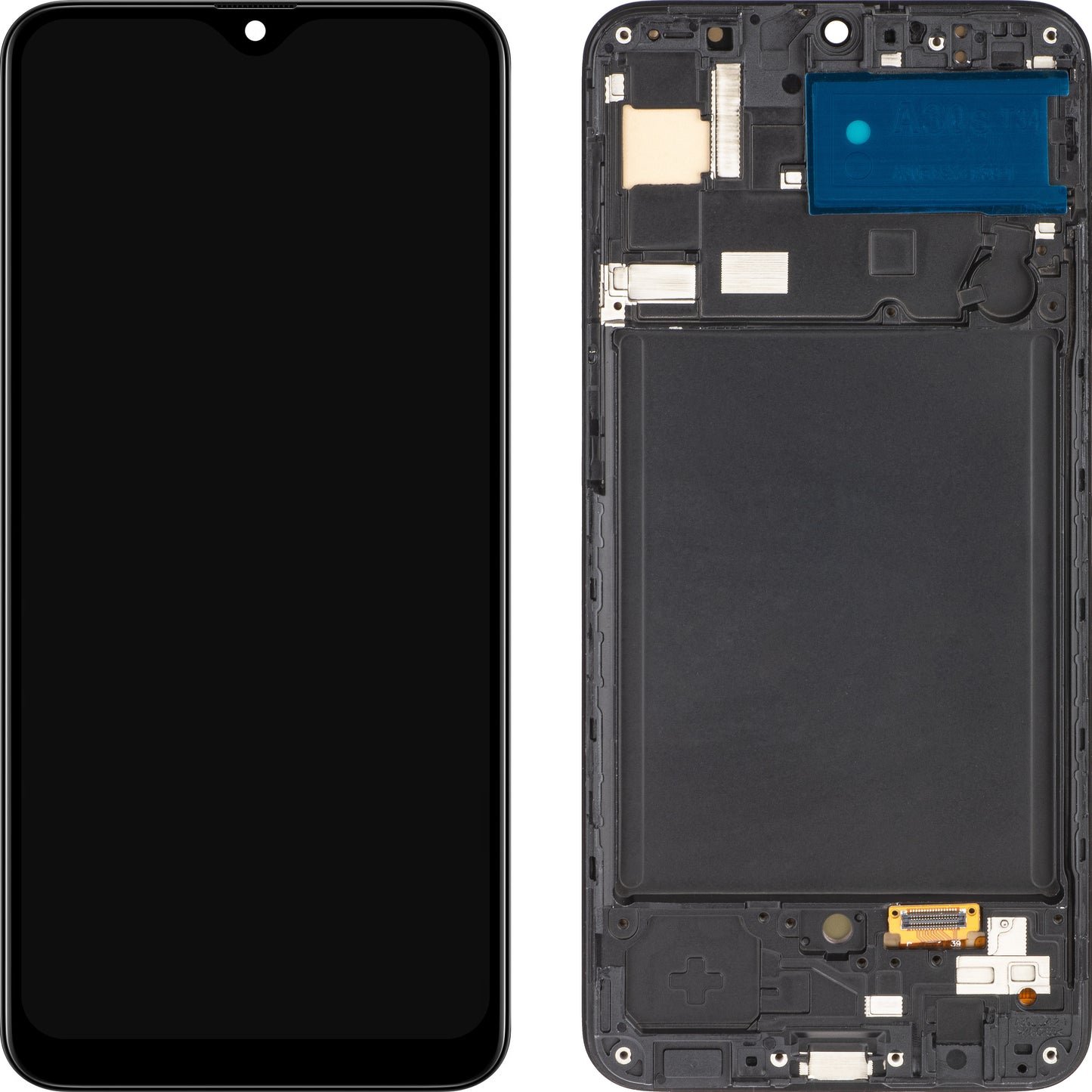 MP dotykový displej kompatibilný so Samsung Galaxy A30s A307, s rámom, verzia OLED, čierny