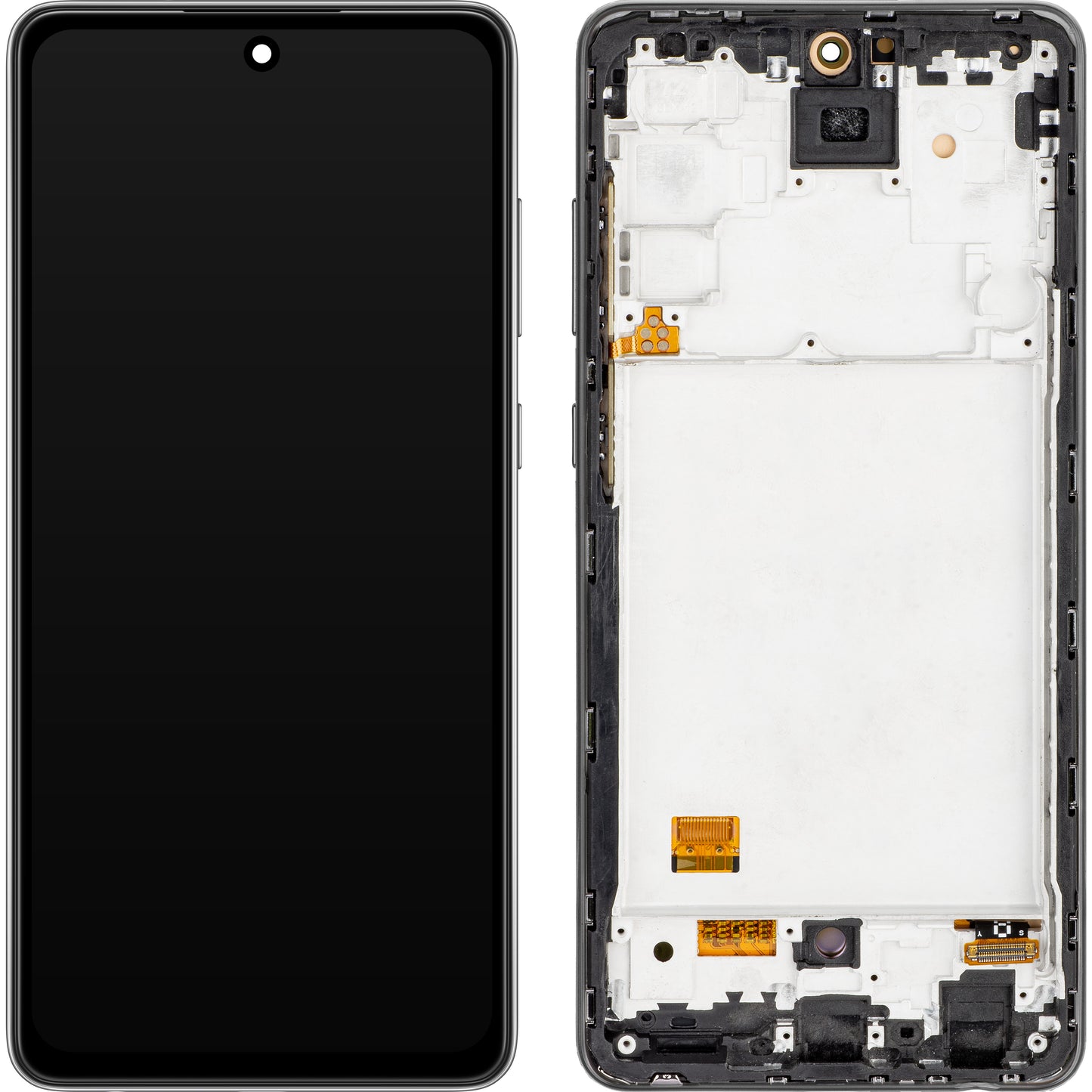 MP dotykový displej kompatibilný so Samsung Galaxy A72 A726 / A72 A725 5G A726 / A72 A725, s rámčekom, verzia OLED, čierny