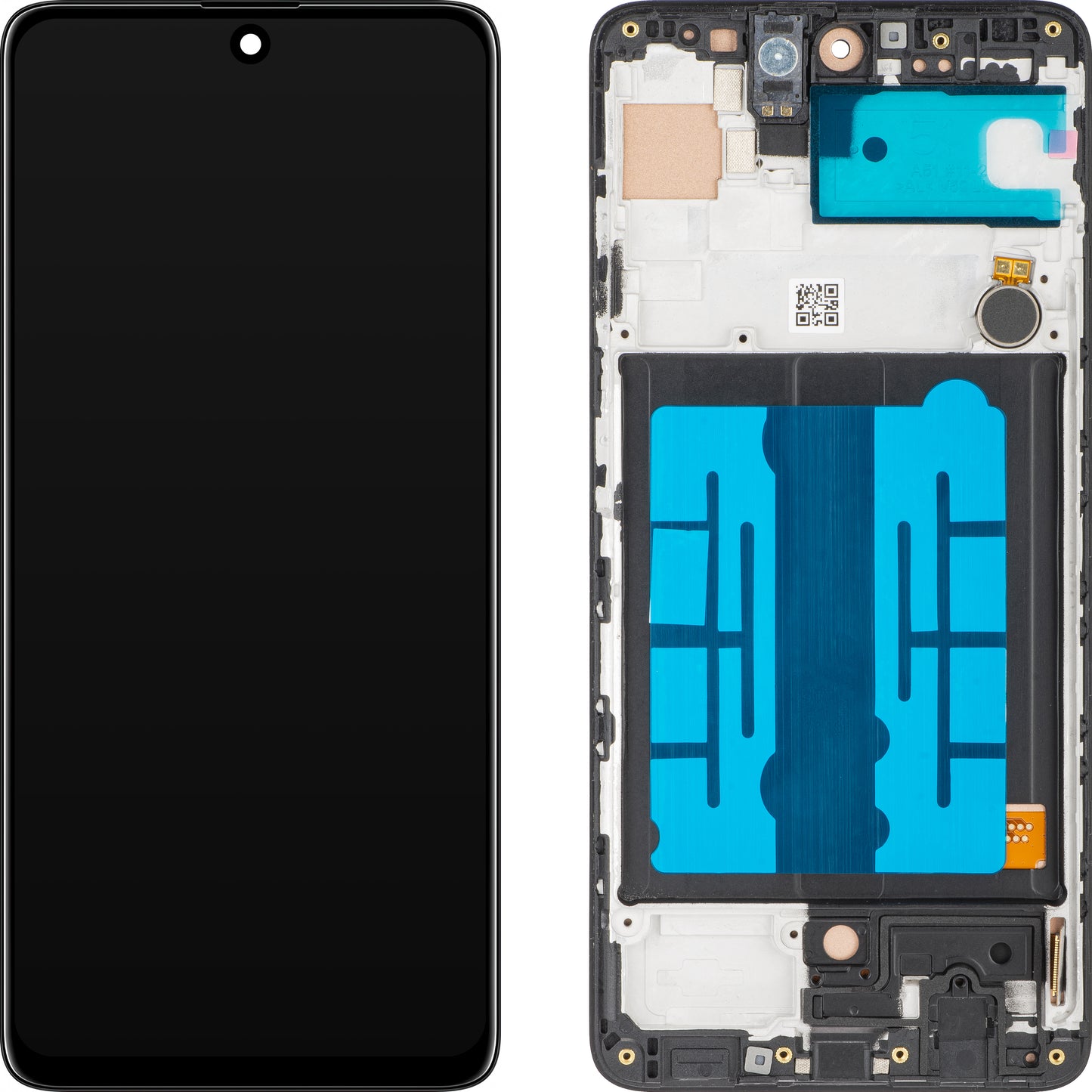 MP dotykový displej kompatibilný so Samsung Galaxy A51 A515, s rámom, čierny