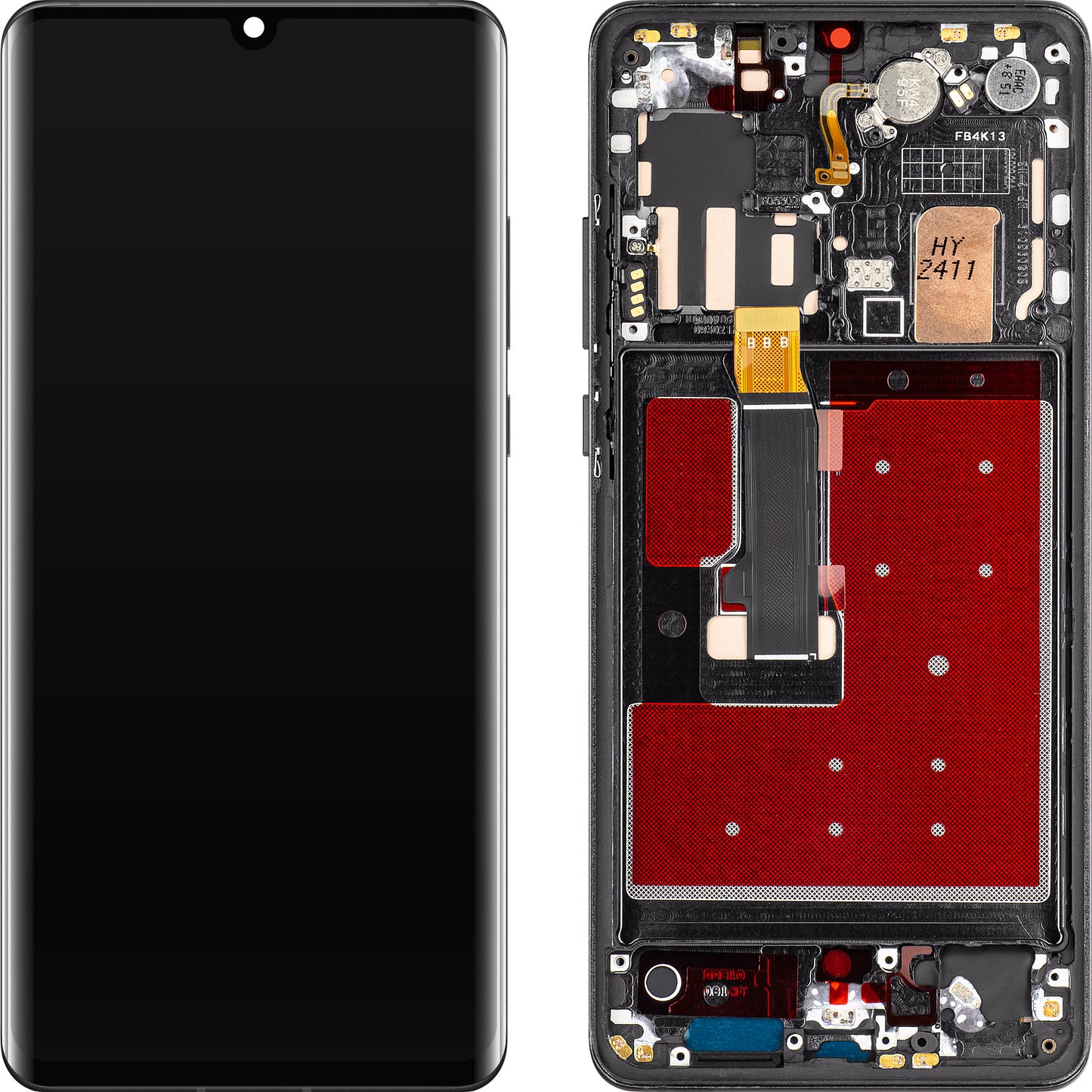 MP dotykový displej kompatibilný s Huawei P30 Pro, s rámom, OLED verzia, čierny