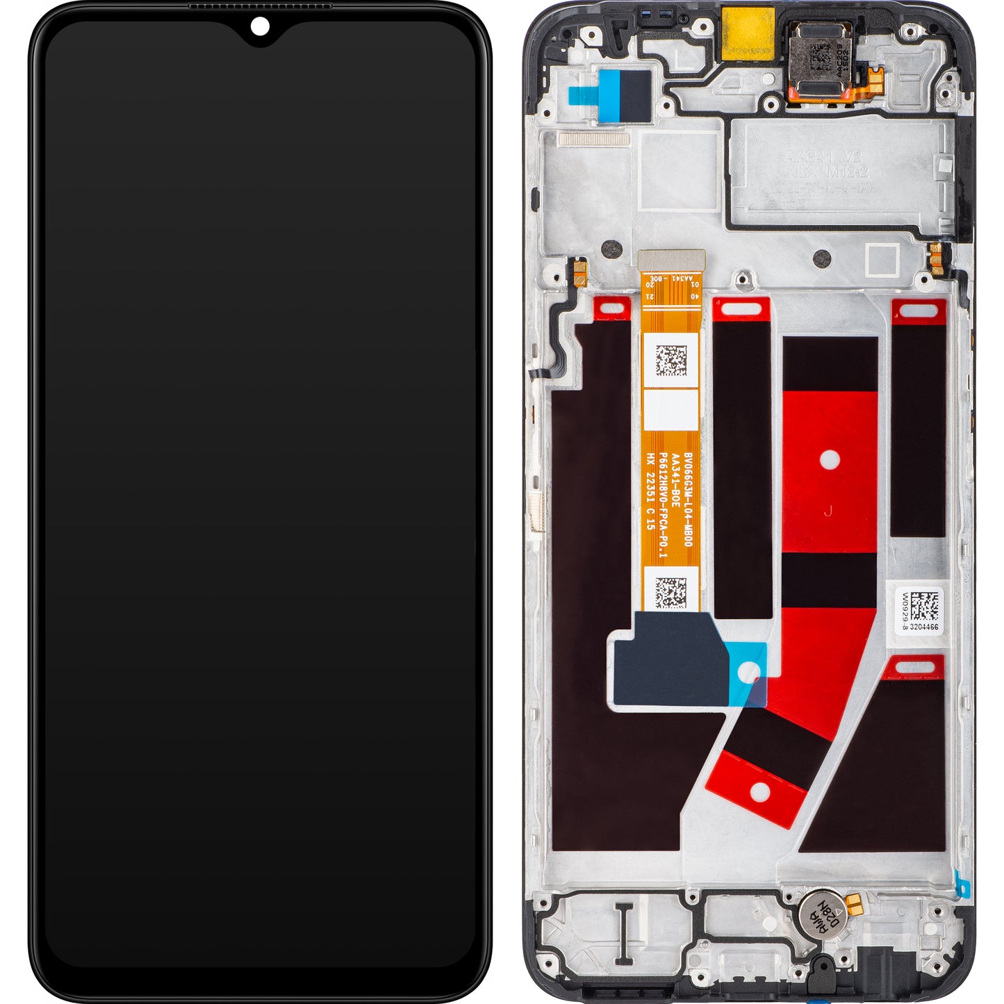 Oppo A57 5G dotykový displej, s rámom, čierny, servisný balíček 4130239