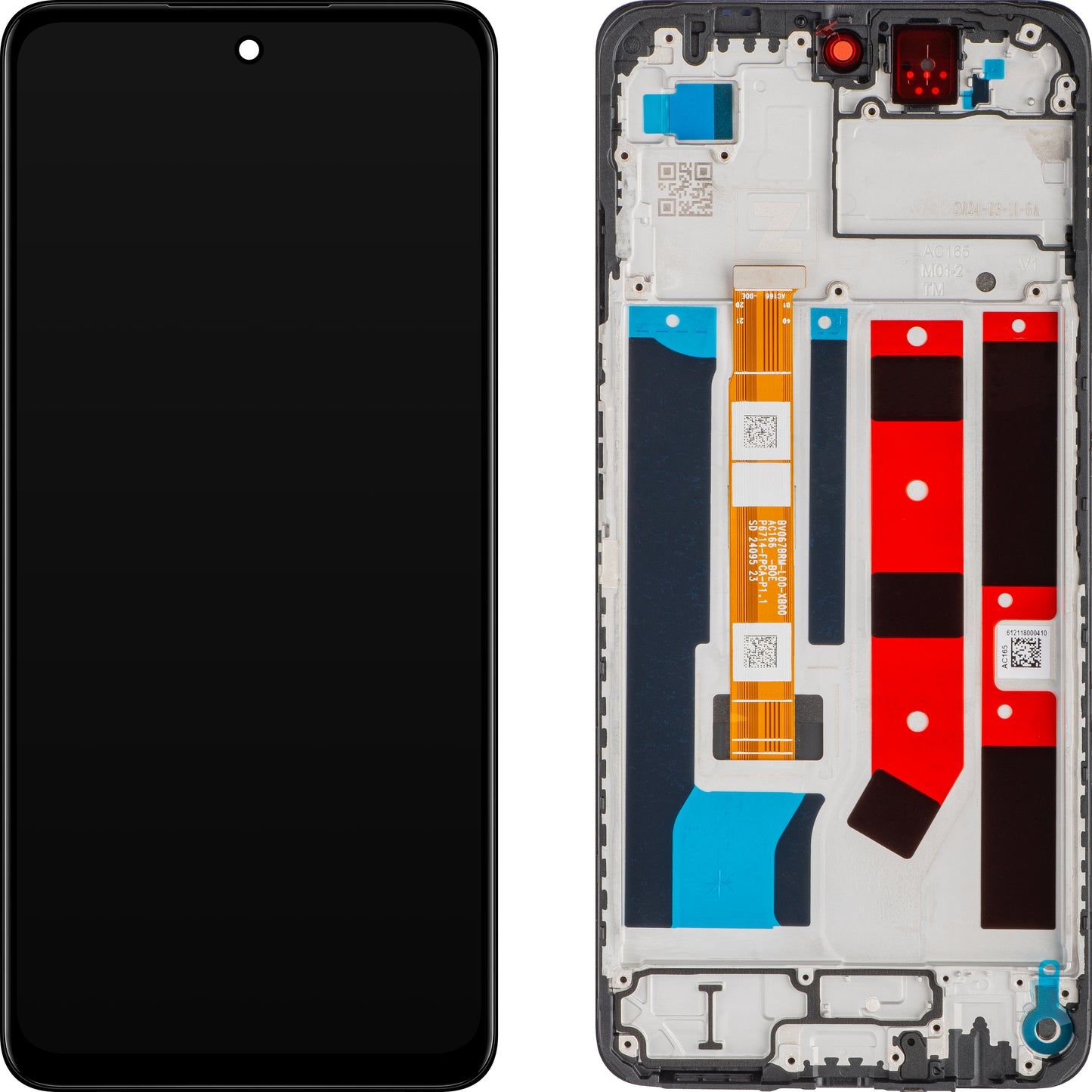 Dotykový displej Oppo A60, s rámom, čierny, servisný balíček 621029000204