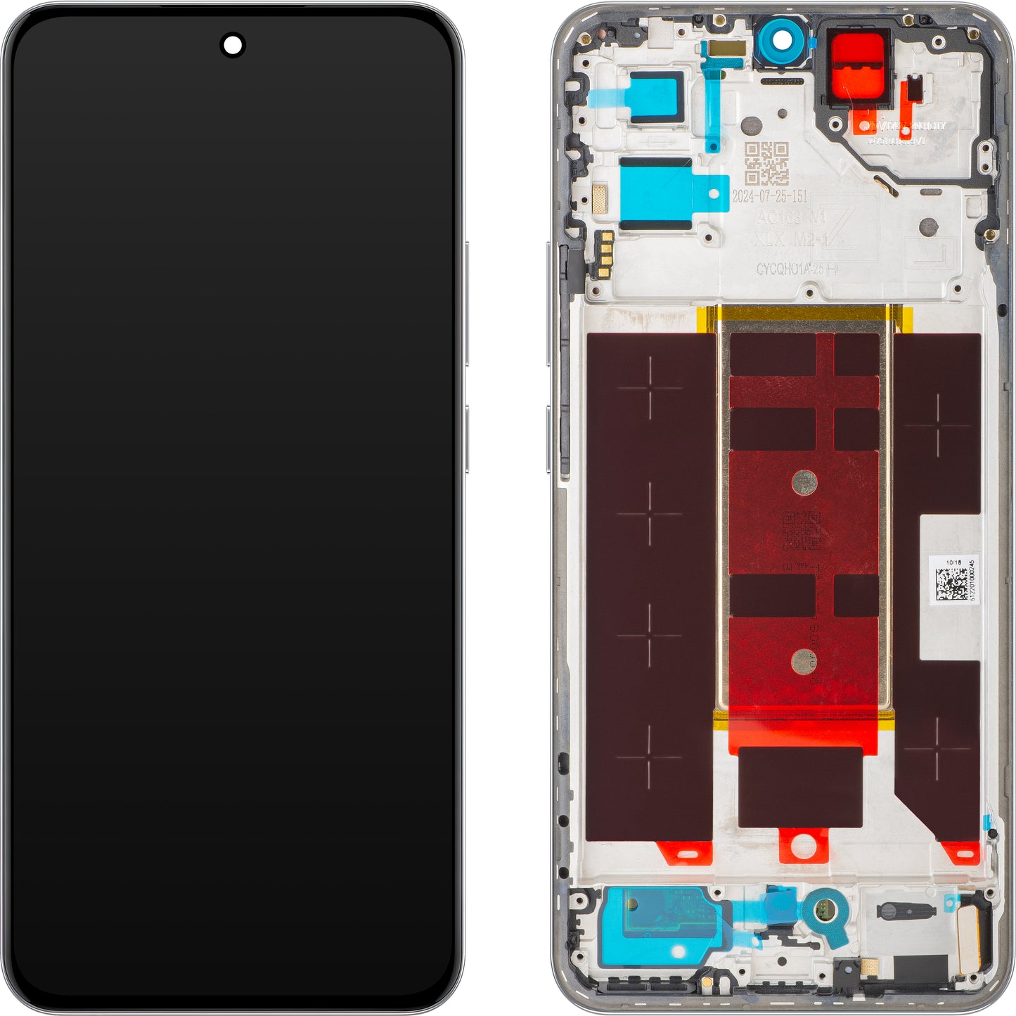 Display s dotykovou obrazovkou Oppo Reno12 Pro, s rámom, Fialový (Nebula Silver), Service Pack 621029000217