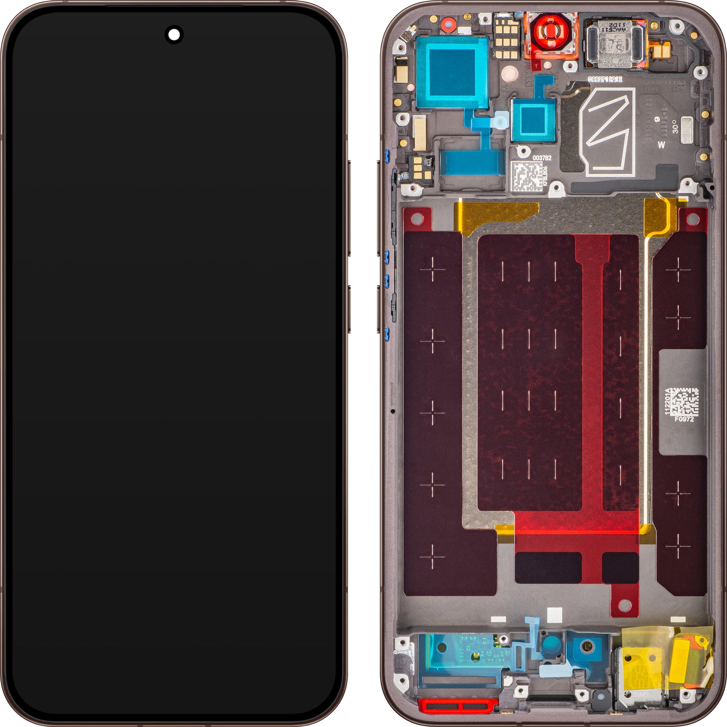 Display s dotykovým displejom Oppo Reno15 Pro Mini / Reno15 Pro, s rámom, Hnedá (Dusk Brown /Cocoa Brown), Service Pack 621029000774