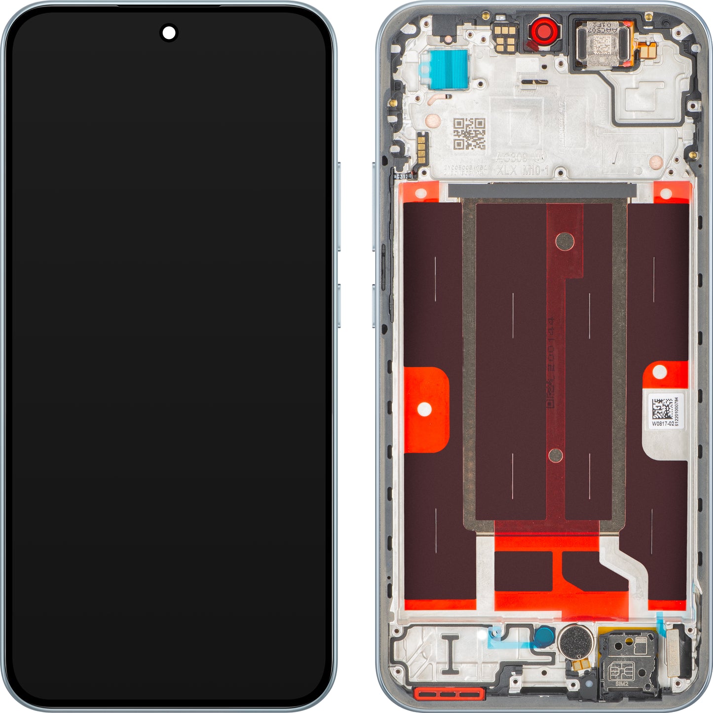 Displej s dotykovou obrazovkou Oppo A6 Pro 5G, s rámom, sivý (Lunar Titanium), Service Pack 621029000655