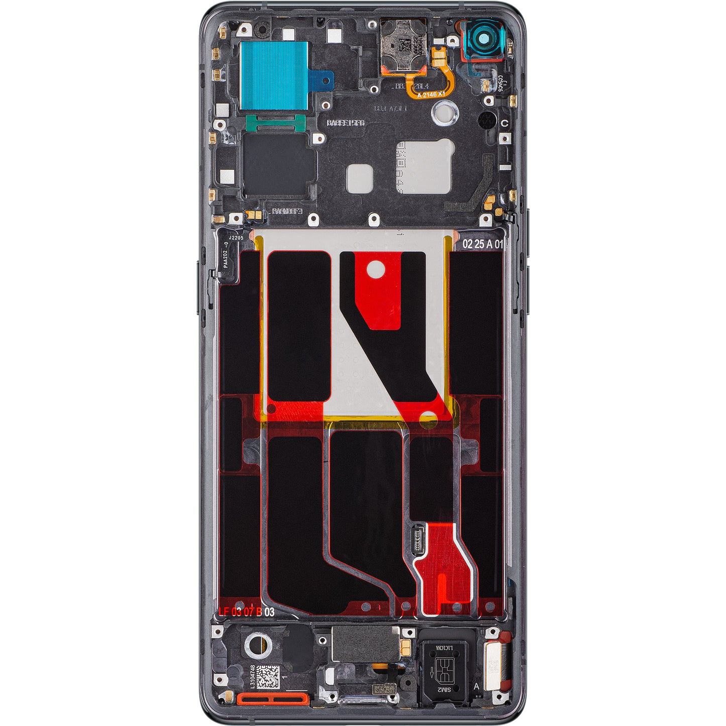 Display s dotykovou obrazovkou Oppo Find X5, s rámom, čierny, Service Pack 4130031