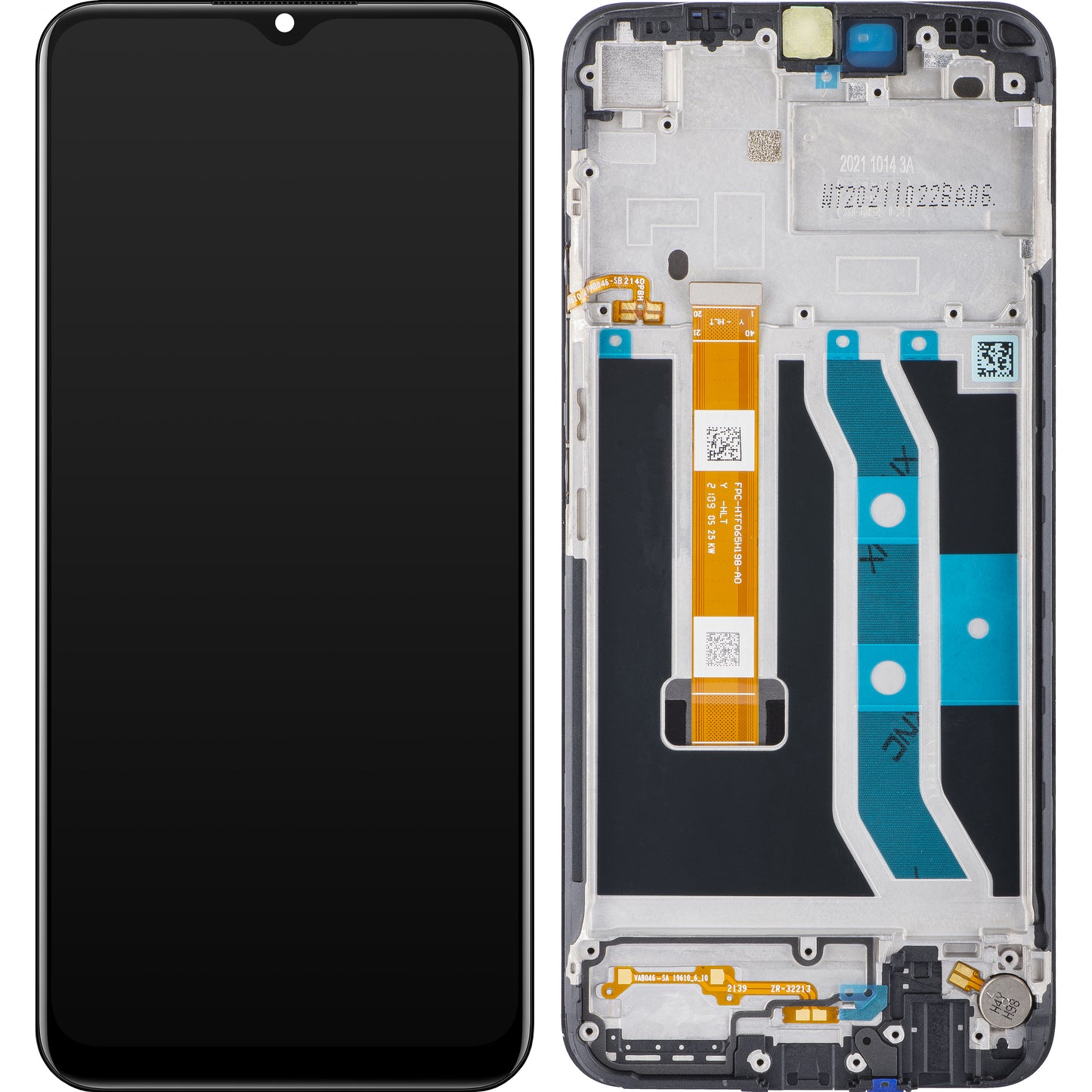 Realme C25Y dotykový displej, s rámom, čierny, servisný balíček 4908854