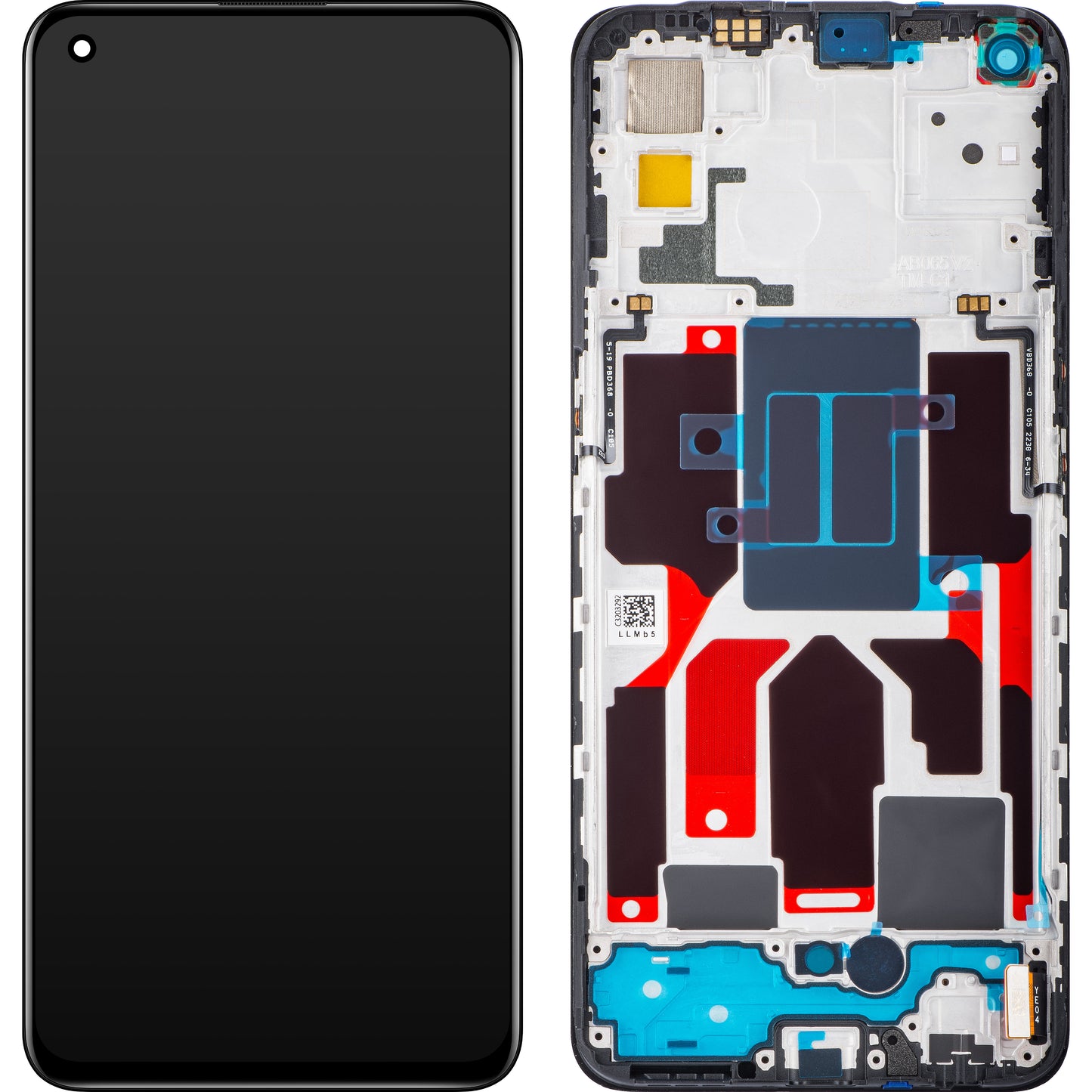 Realme GT Master dotykový displej, s rámom, čierny, servisný balíček 4908139