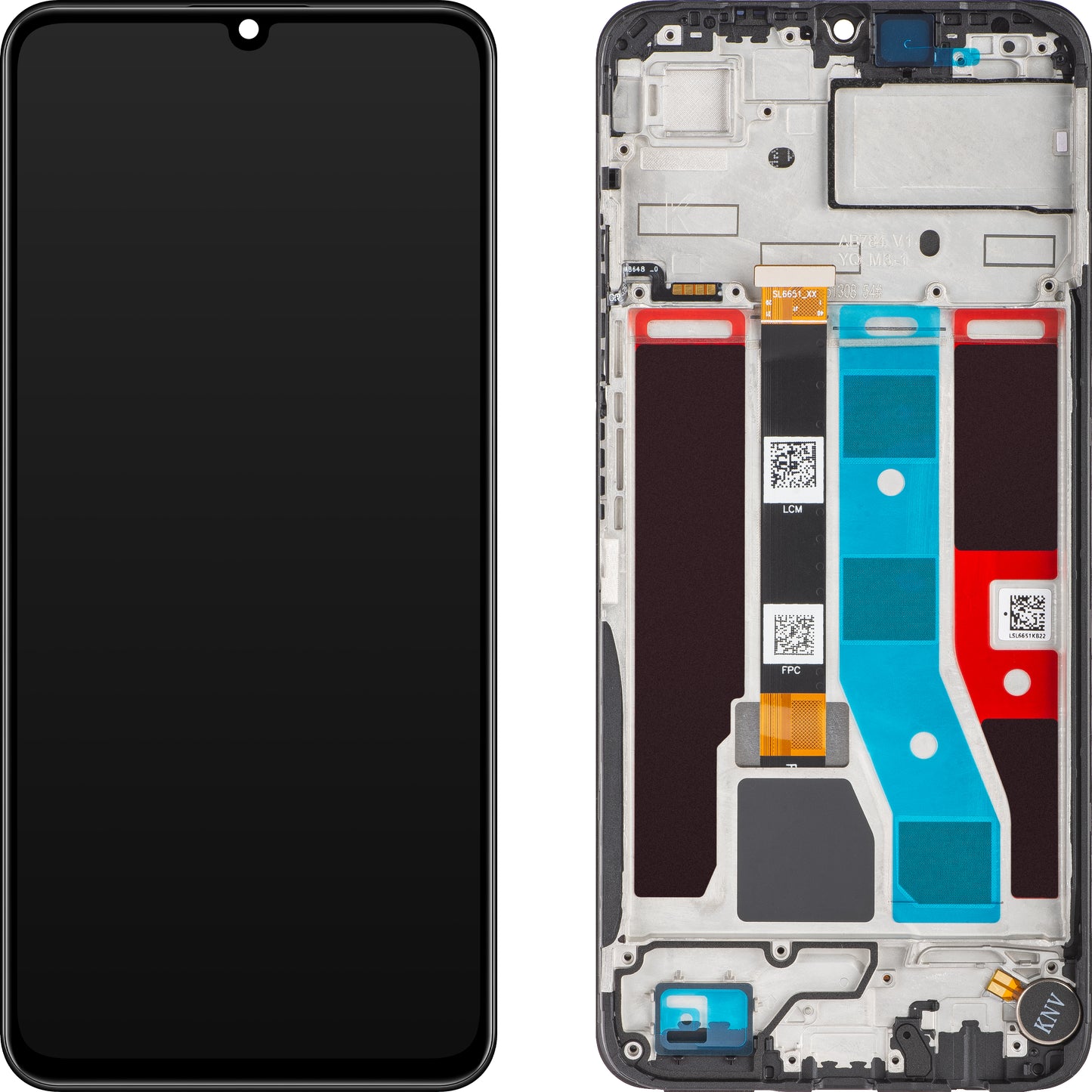 Dotykový displej Realme Note 50, s rámčekom, čierny Midnight Black, servisný balíček 621029000179