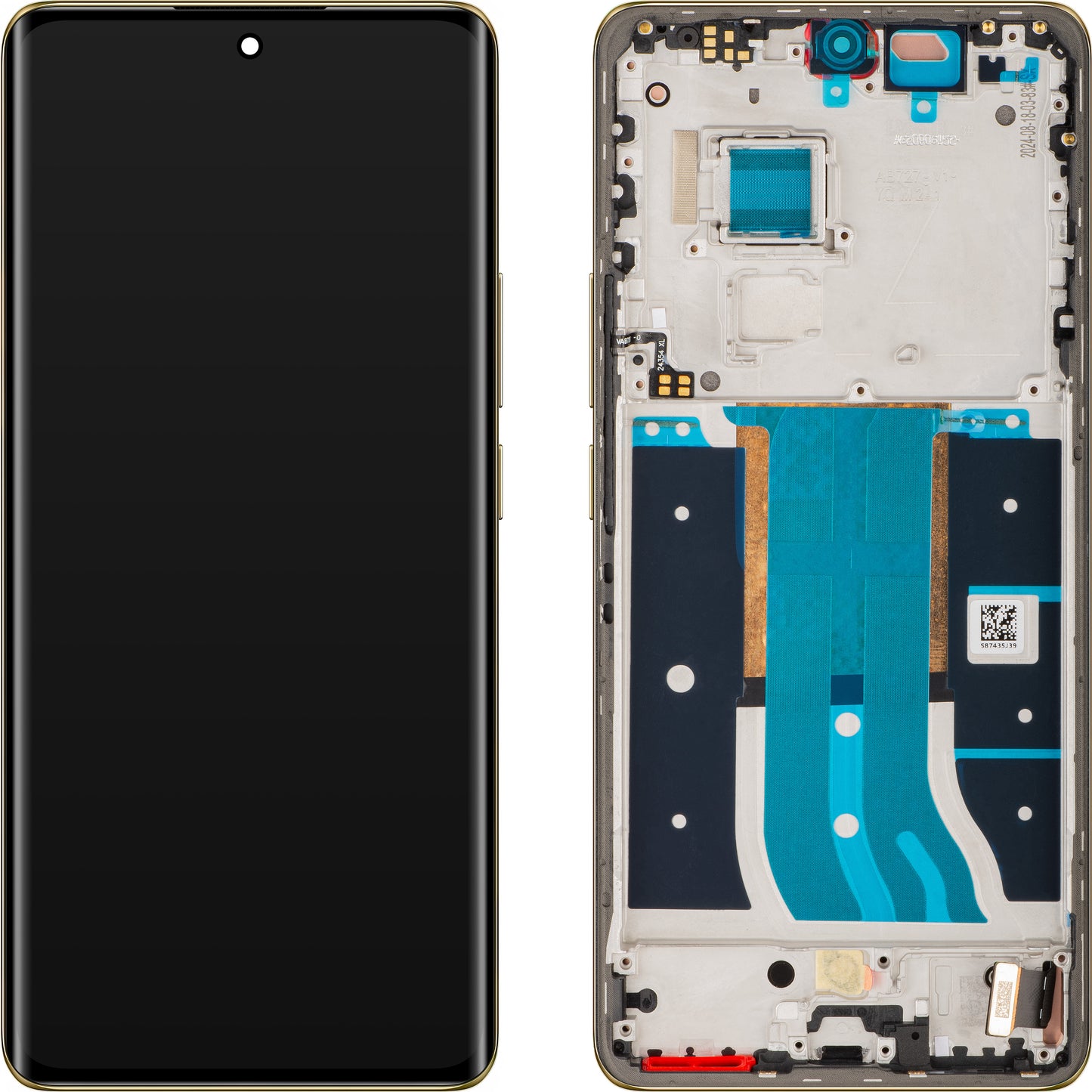 Realme 12 Pro+ dotykový displej Realme 12 Pro+, s rámčekom, zlatý (Navigator Beige), servisný balíček 621029000160