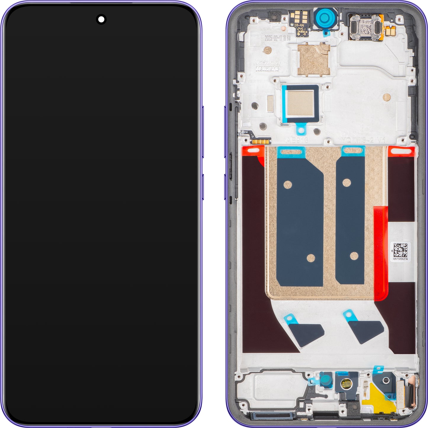 Displej s dotykovou obrazovkou Realme 14 Pro+, s rámom, Fialový (Bikaner Purple), Servisný balíček 621039000081