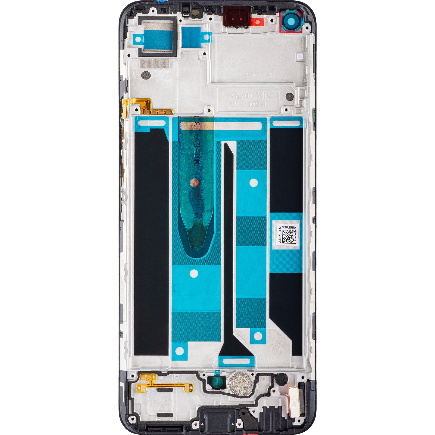 Realme 8 dotykový displej, s rámom, čierny, servisný balíček 4906919