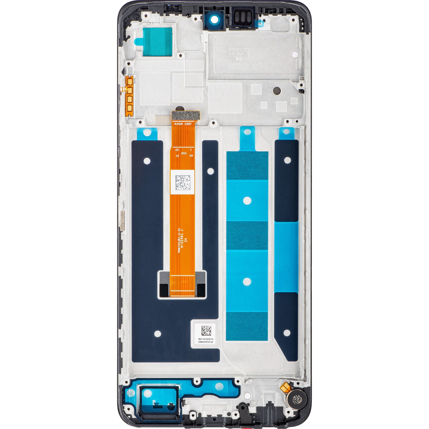 Realme C55 dotykový displej, s rámom, čierny, servisný balíček 4130438