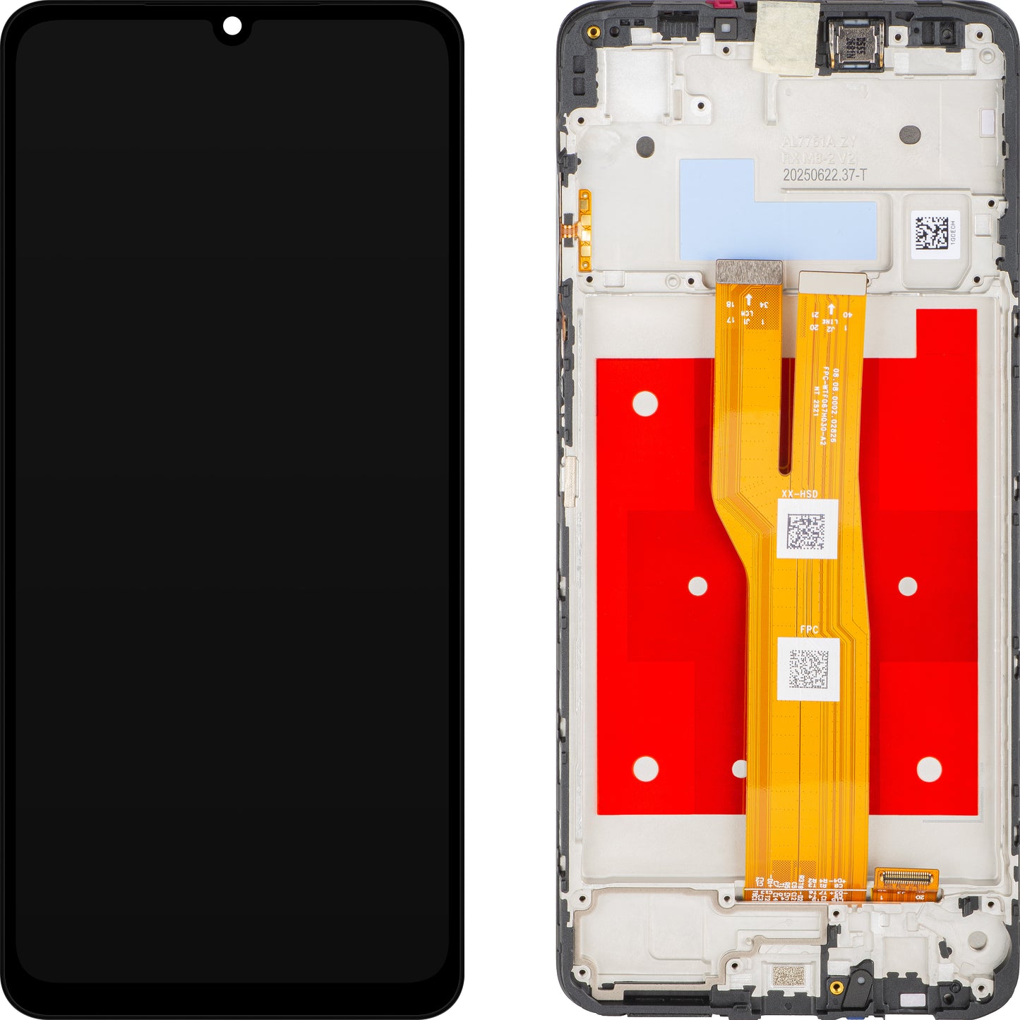 Displej s dotykovou obrazovkou Samsung Galaxy A07 4G A075, s rámom, sivý, Service Pack GH81-28044A
