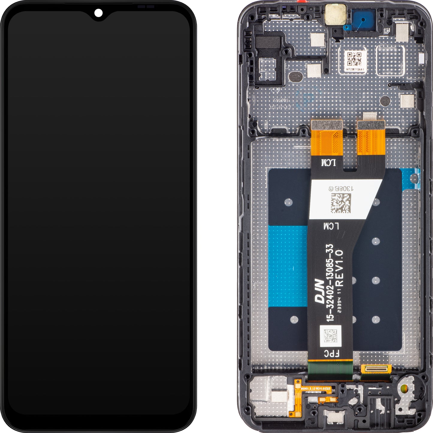 Displej s dotykovou obrazovkou Samsung Galaxy A14 5G A146, s rámom, európska verzia, čierny, znovu zabalený GH81-23315A