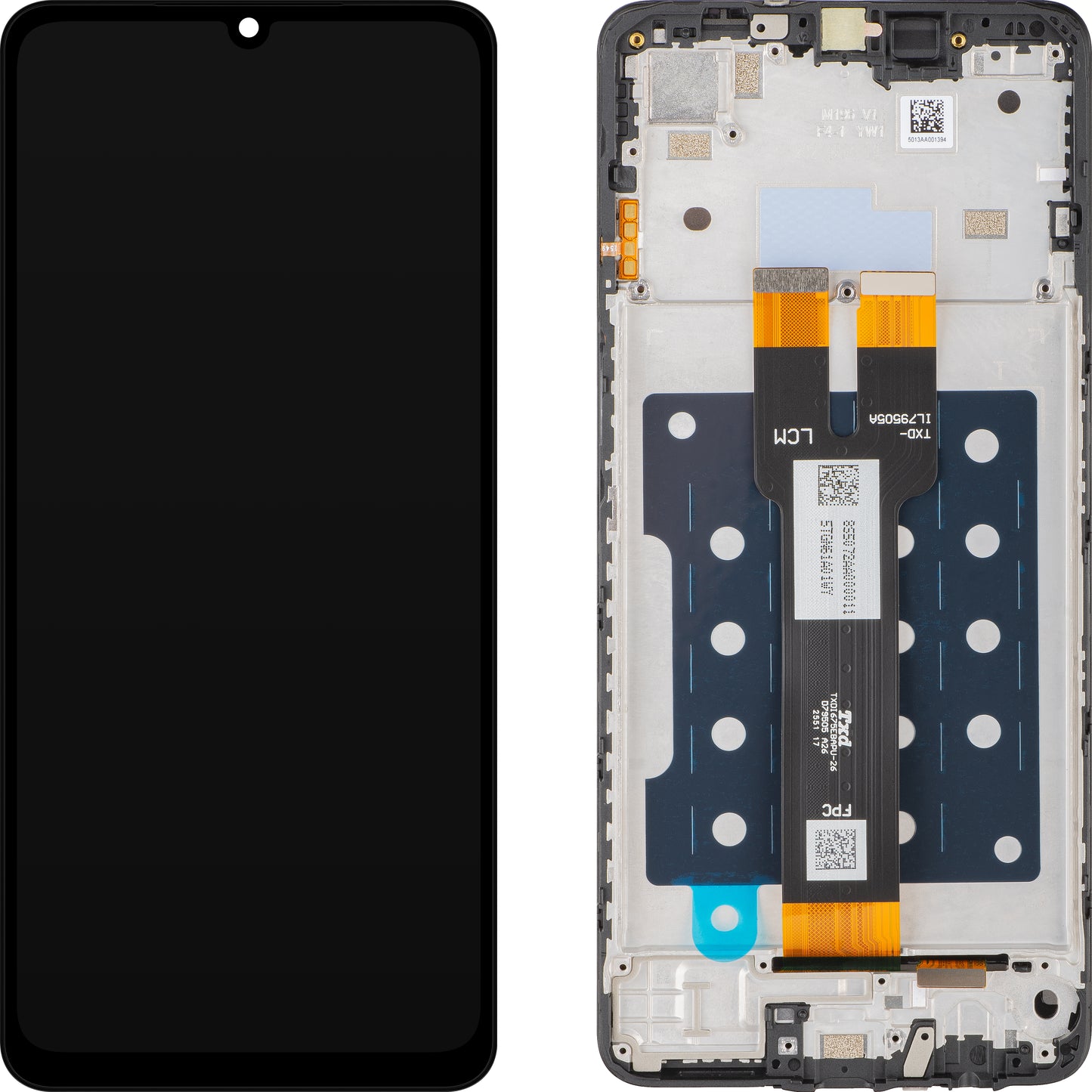 Displej s dotykovou obrazovkou Samsung Galaxy A07, s rámom, čierny, servisný balík GH81-28713A