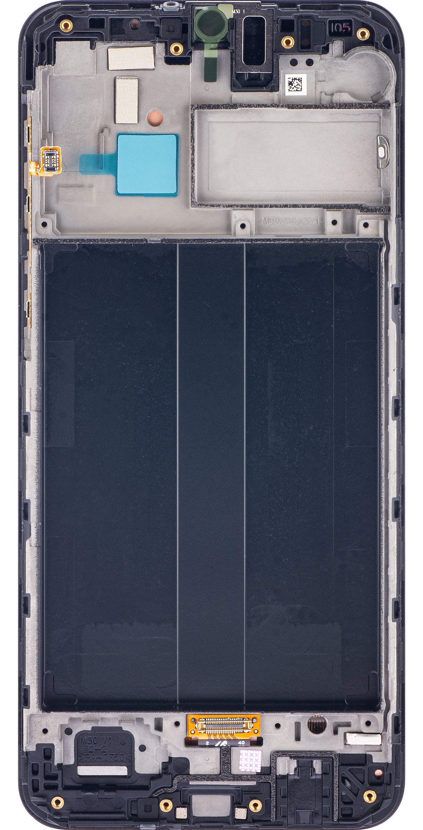 Samsung Galaxy Galaxy M30 M305 Touchscreen Display with Frame, Black, Service Pack GH82-19347A
