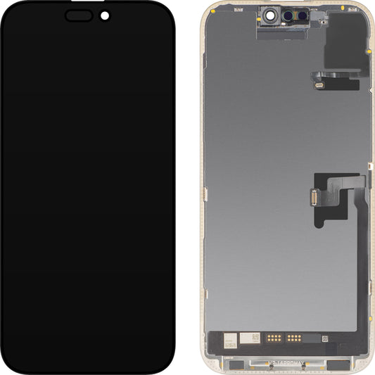 Displej s dotykovou obrazovkou a snímačom priblíženia MP kompatibilný s Apple iPhone 16 Pro Max, s rámom, softvérová verzia OLED FHD 120Hz diagnostická, čierna