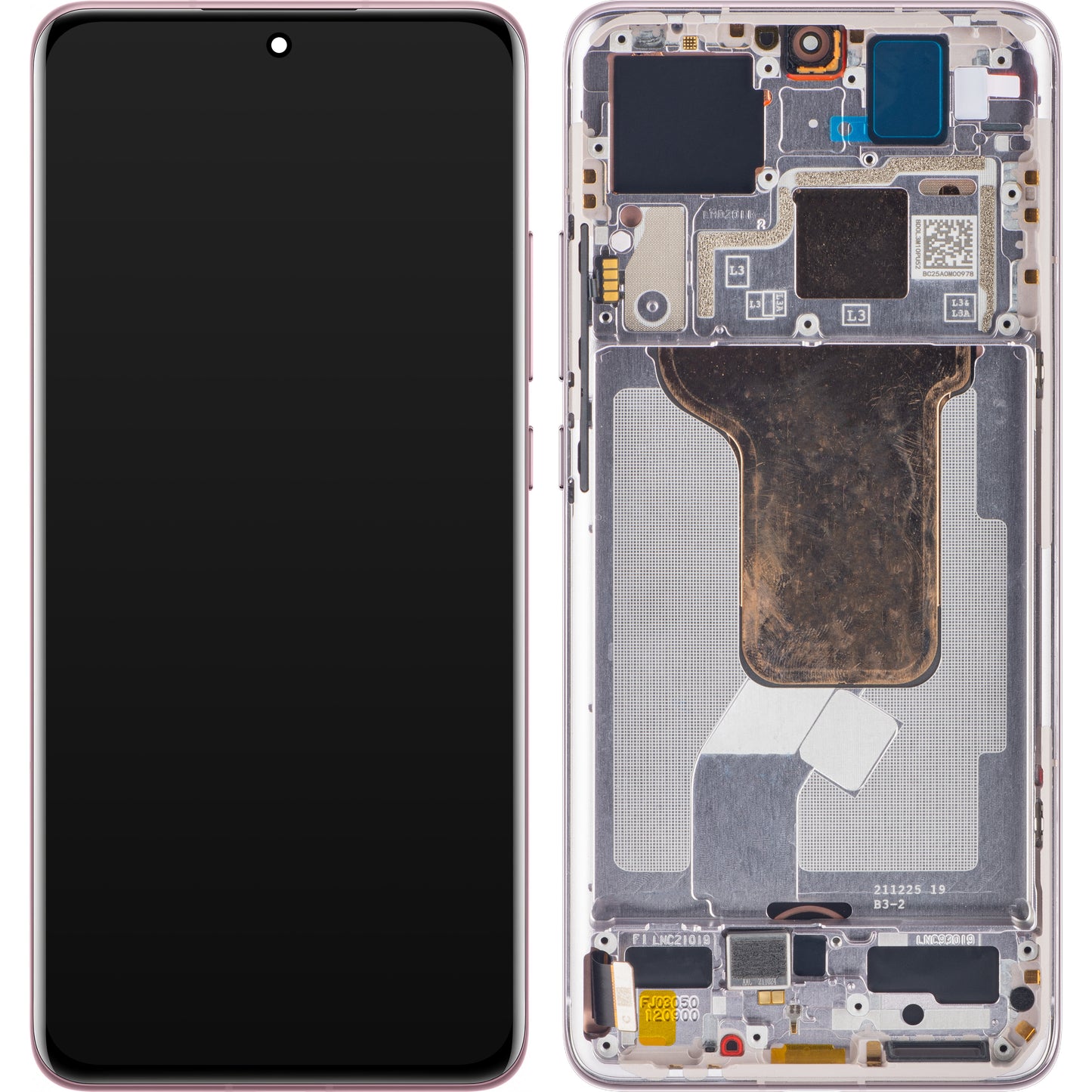 Xiaomi 12S/12X/12 dotykový displej s rámom, fialový, servisný balíček 56000500L300