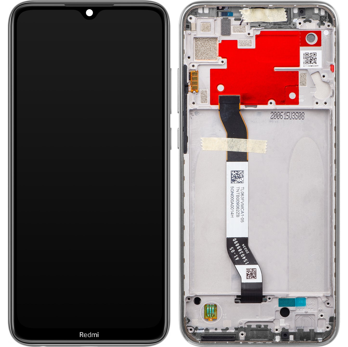 Xiaomi Redmi Note 8T dotykový displej s rámom, strieborný (Moonlight White), servisný balíček 5600020C3X00