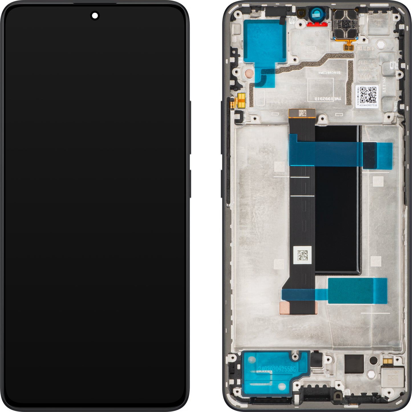 Displej s dotykovou obrazovkou Xiaomi Poco X6 / Redmi Note 13 Pro 5G, s rámom, čierny, Service Pack 5600020N1600