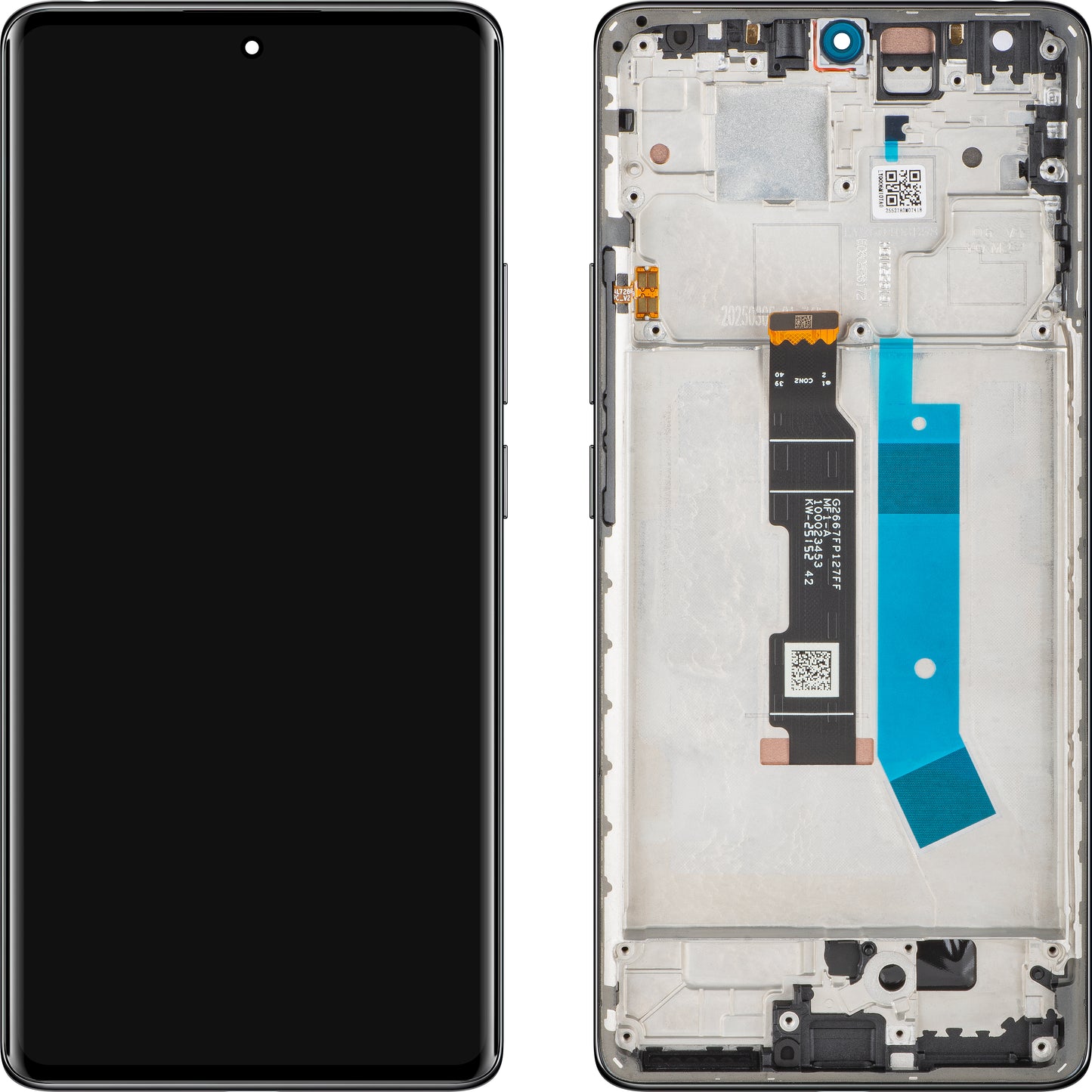 Displej s dotykovou obrazovkou Xiaomi Redmi Note 14 Pro 4G, s rámom, čierny (Midnight Black), Service Pack 560003000O600