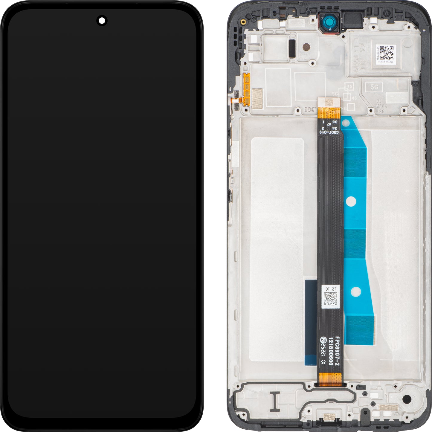 Displej s dotykovou obrazovkou Xiaomi Poco M7 4G / Redmi 15 4G, s rámom, Európska verzia, Čierna, Service Pack 560001O19AP00