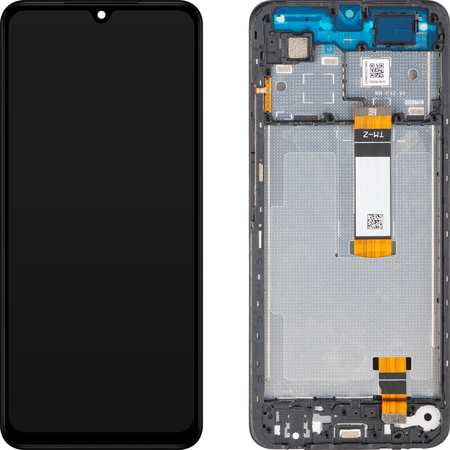 Displej s dotykovou obrazovkou Xiaomi Poco C71 / Redmi A5 4G, s rámom, verzia Long Flex, čierny, Swap 56000100C3Z00