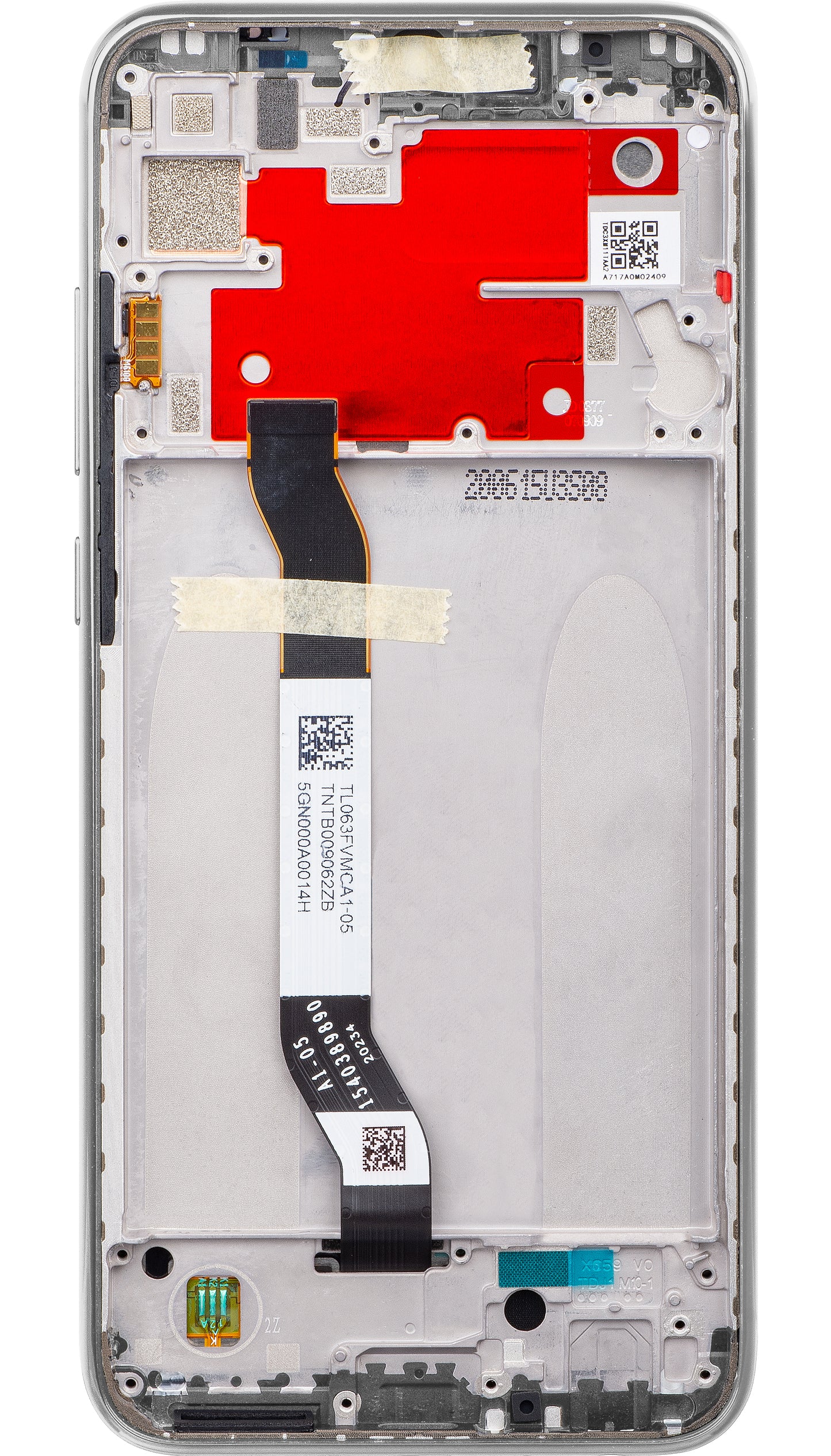 Xiaomi Redmi Note 8T dotykový displej s rámom, strieborný (Moonlight White), servisný balíček 5600020C3X00