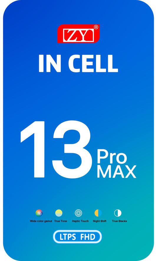 ZY dotykový displej pre Apple iPhone 13 Pro Max, s rámom, verzia s pohyblivým LCD displejom v bunke IC, čierny