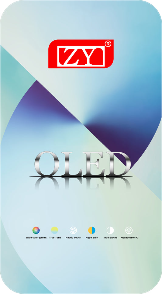 ZY dotykový displej pre Apple iPhone 13 Pro, s rámom, OLED IC pohyblivá verzia, čierny