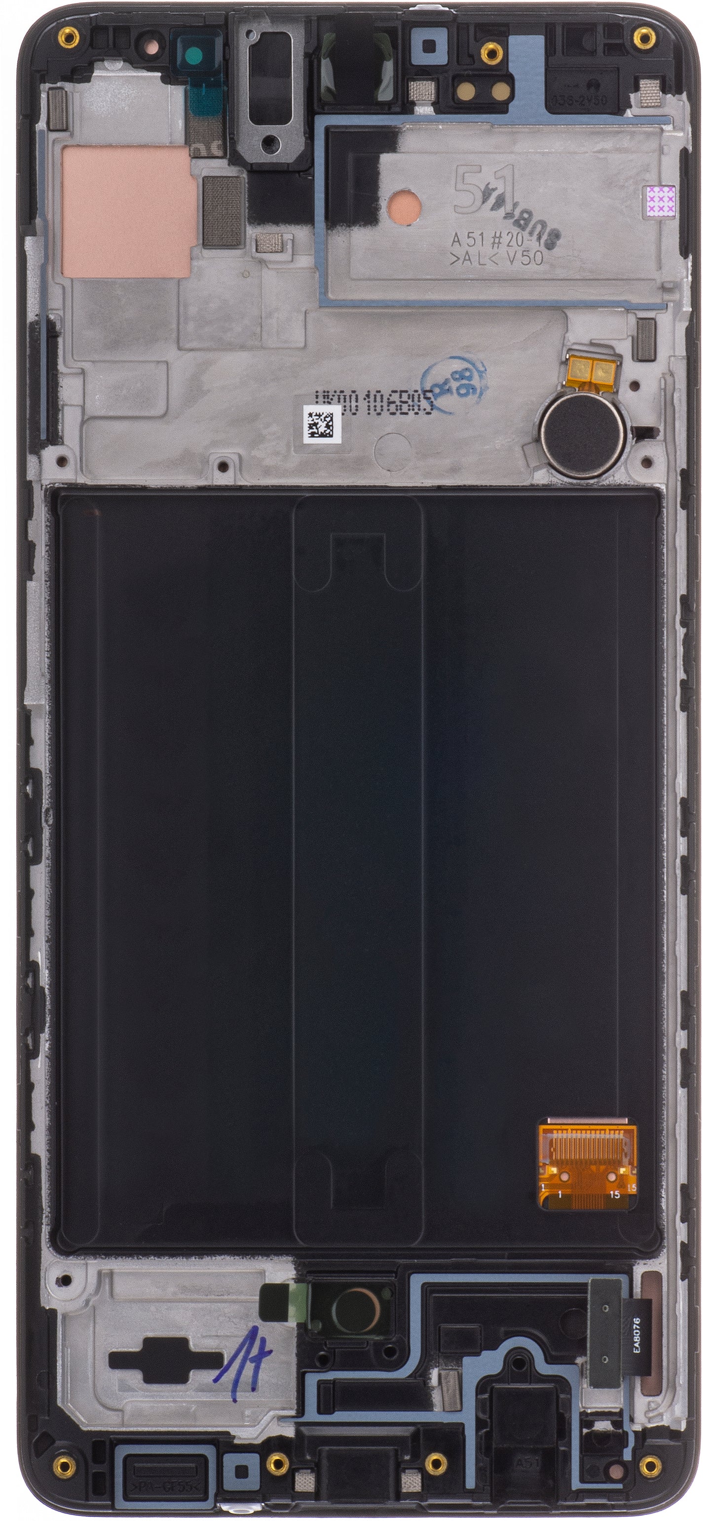 Dotykový displej Samsung Galaxy A51 A515, s rámom, čierny, servisný balík GH82-2161669A