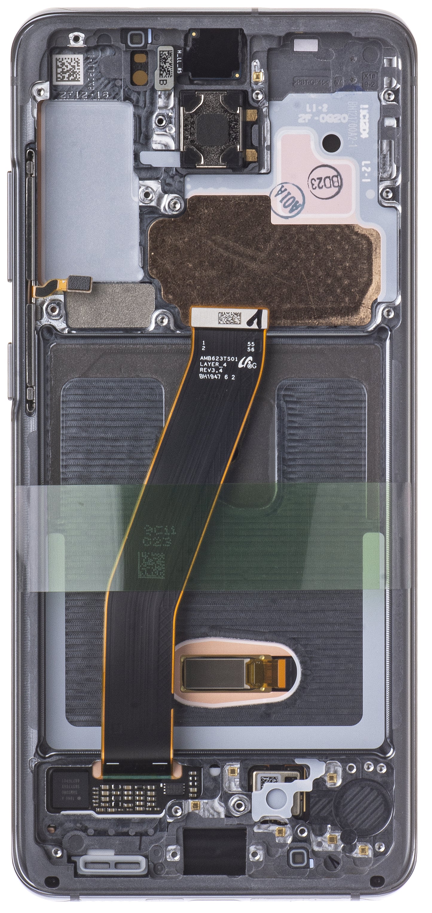 Samsung Galaxy S20 5G G981 / S20 G980 dotykový displej, s rámom, sivý, servisný balíček GH82-22131A