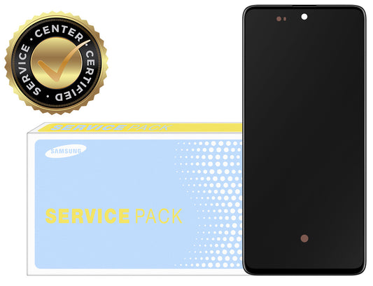 Samsung Galaxy Galaxy A71 A715 dotykový displej s rámom, čierny, servisný balíček GH82-22152A
