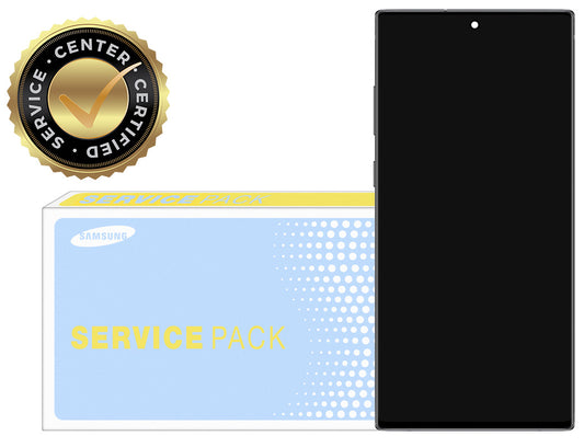 Samsung Galaxy Note 10+ 5G N976 / Note 10+ N975 dotykový displej, s rámom, čierny (Aura Black), servisný balíček GH82-20838A