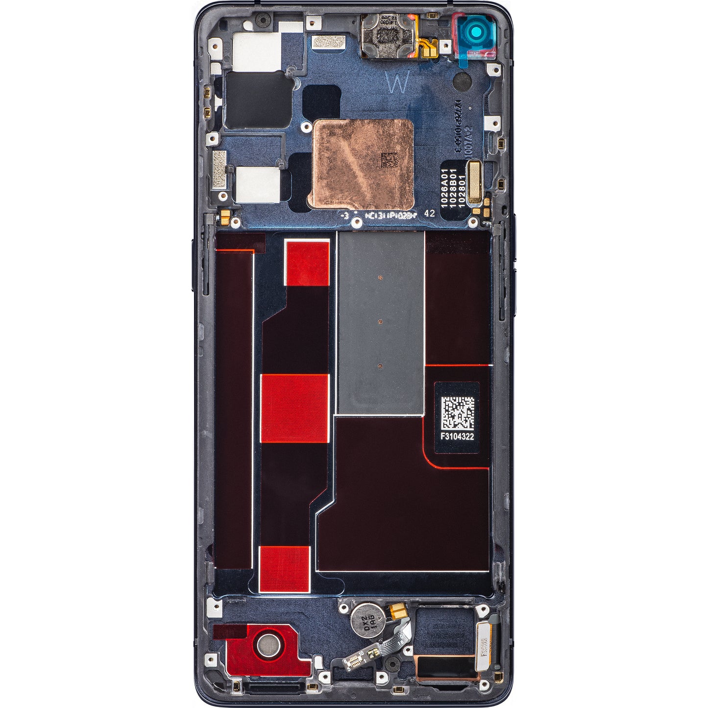 Oppo Find X2 Neo dotykový displej, s rámom, mesačne čierna, servisný balíček 4904017