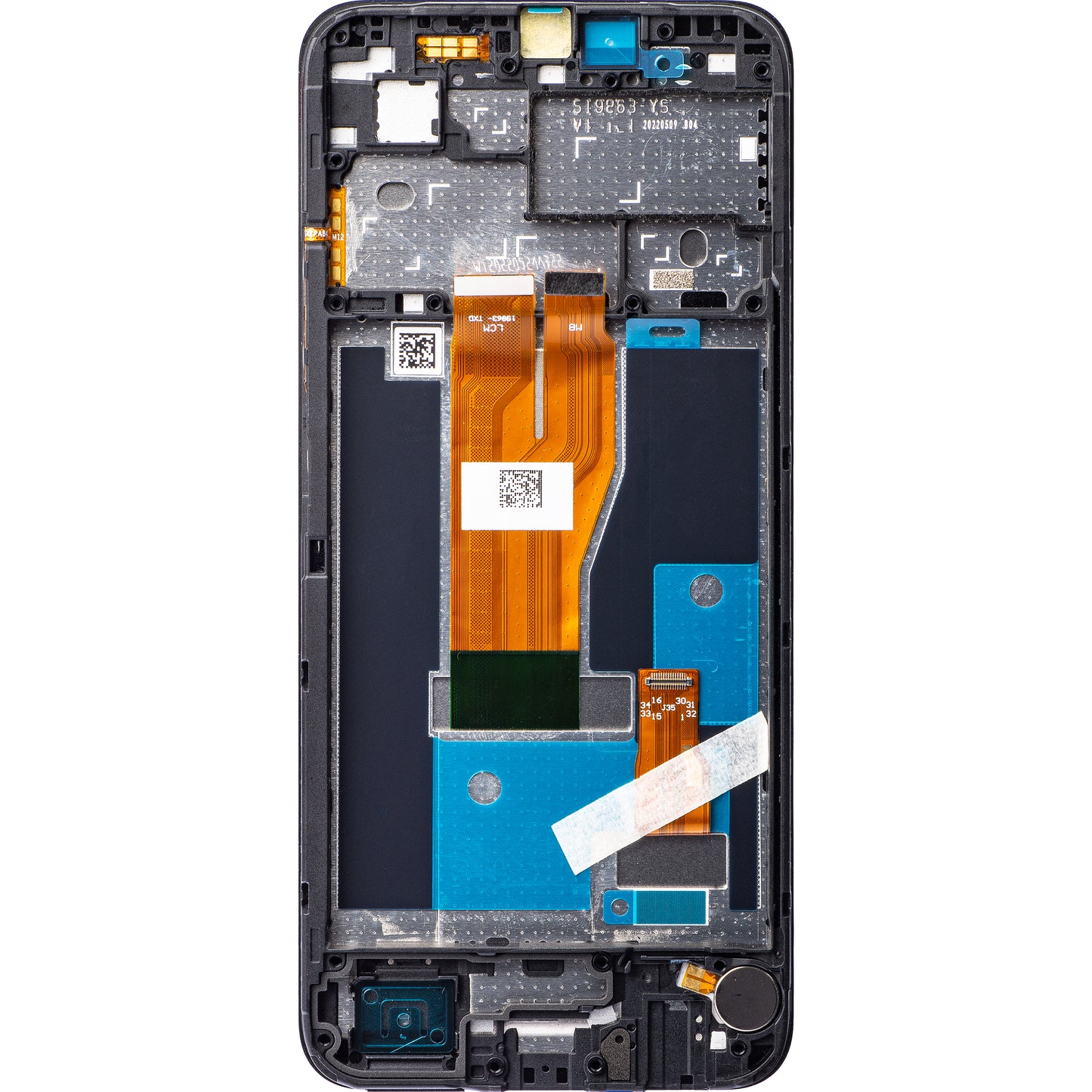 Dotykový displej Realme C30 / Narzo 50i Prime, s rámom, čierny, servisný balíček 4130279