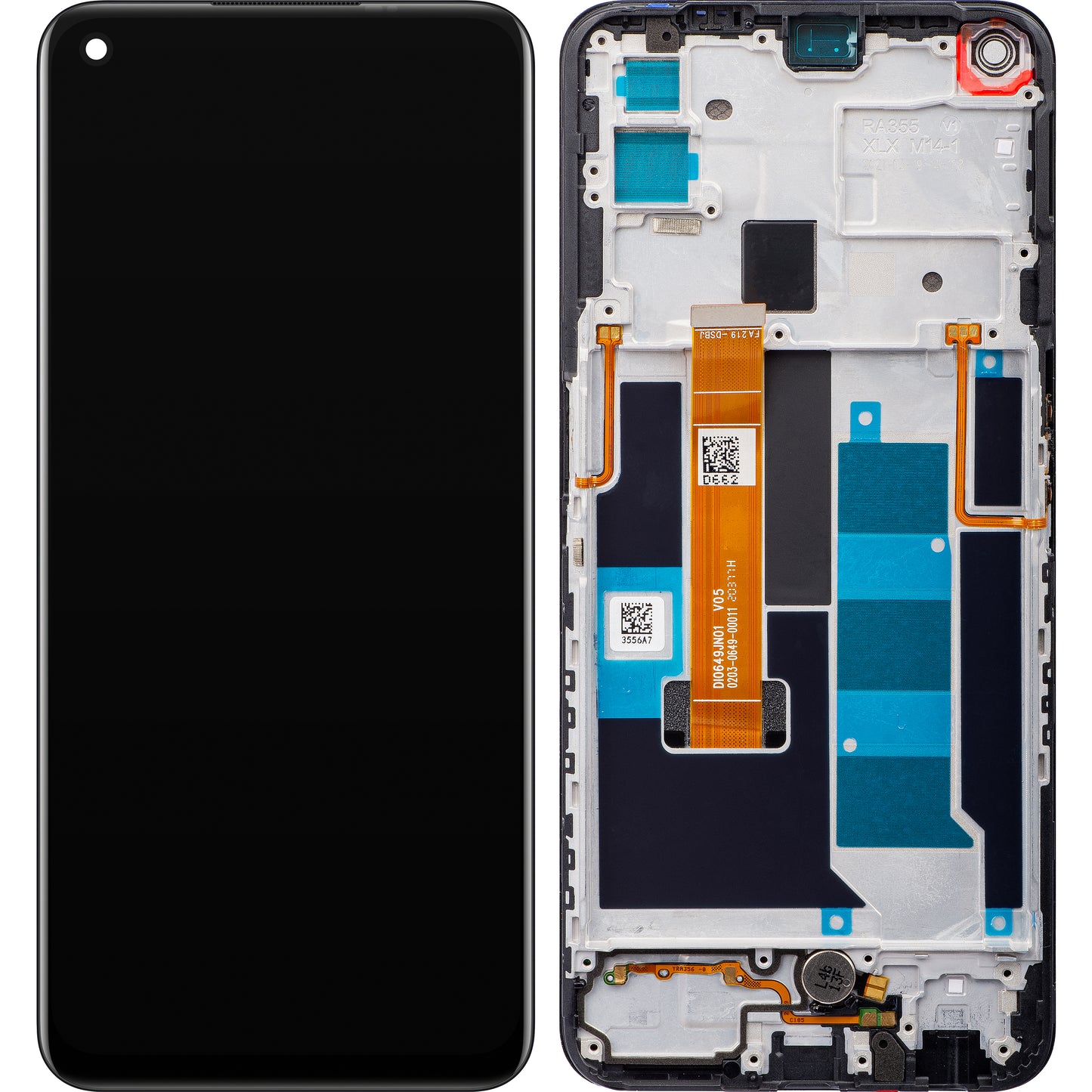 Realme 7 5G dotykový displej Realme 7 5G, s rámom, čierny, servisný balík 4904747