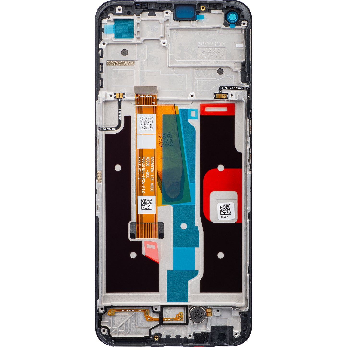 Realme Narzo 50/8i dotykový displej s rámom, čierny, servisný balíček 4908405